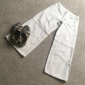 PACSUN/WHITE-“DAKOTA”PANELED MID-RISE BAGGY JEANS/NEW